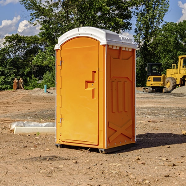 how often are the portable restrooms cleaned and serviced during a rental period in Rosiclare